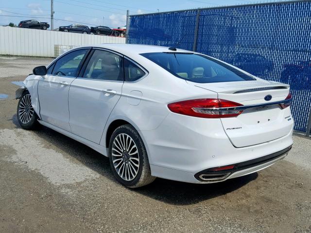 3FA6P0D96JR134257 - 2018 FORD FUSION TIT WHITE photo 3