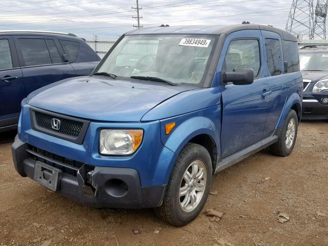 5J6YH28736L006465 - 2006 HONDA ELEMENT EX BLUE photo 2