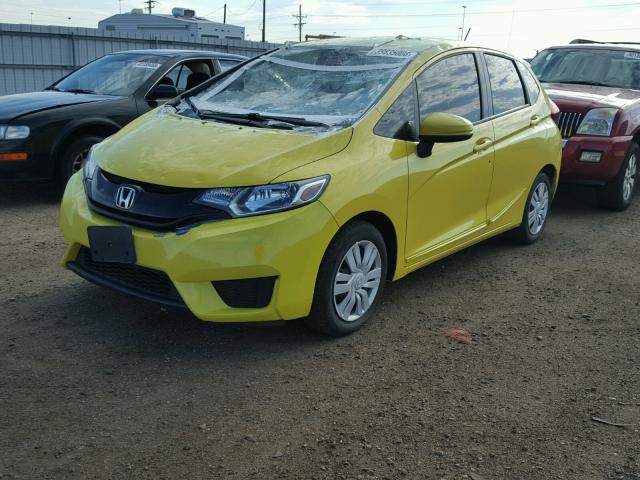 JHMGK5H53GX003318 - 2016 HONDA FIT LX YELLOW photo 2