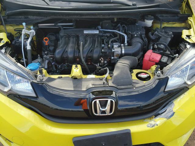 JHMGK5H53GX003318 - 2016 HONDA FIT LX YELLOW photo 7