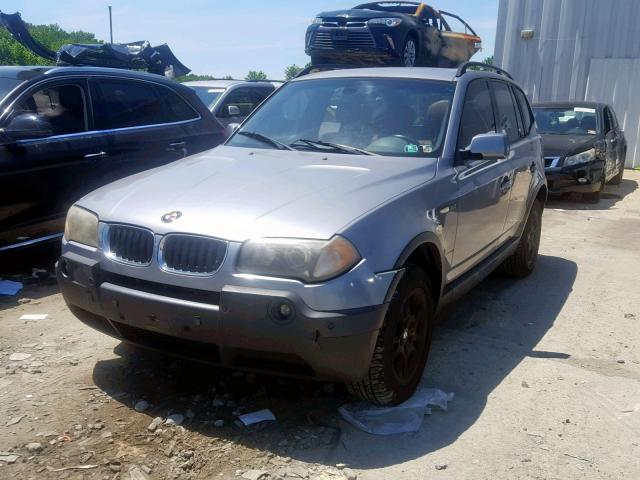 WBXPA73494WA78059 - 2004 BMW X3 2.5I SILVER photo 2