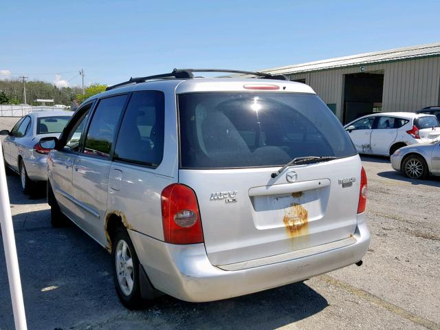 JM3LW28A920301316 - 2002 MAZDA MPV WAGON SILVER photo 3