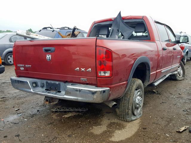 3D7KS29C96G230514 - 2006 DODGE RAM 2500 RED photo 4