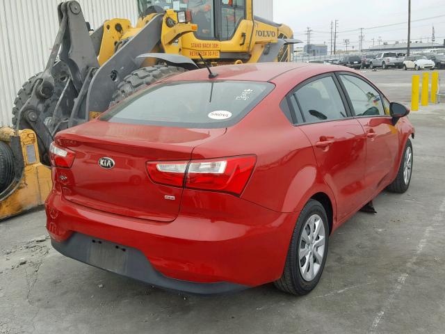 KNADM4A31H6006322 - 2017 KIA RIO LX RED photo 4