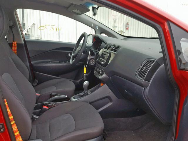 KNADM4A31H6006322 - 2017 KIA RIO LX RED photo 5