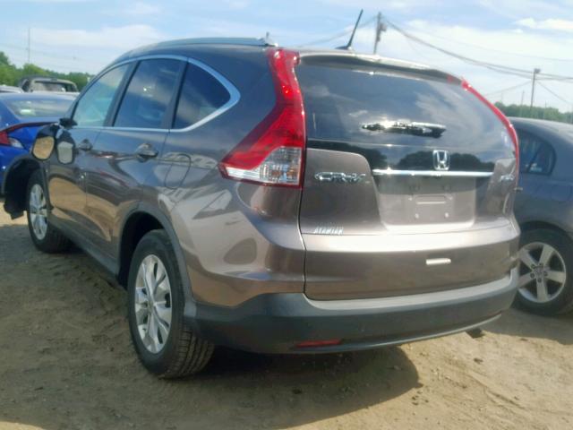 5J6RM4H78DL063303 - 2013 HONDA CR-V EXL GRAY photo 3