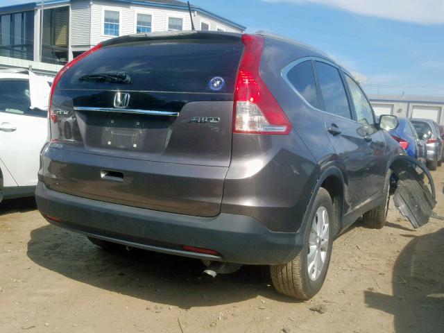 5J6RM4H78DL063303 - 2013 HONDA CR-V EXL GRAY photo 4