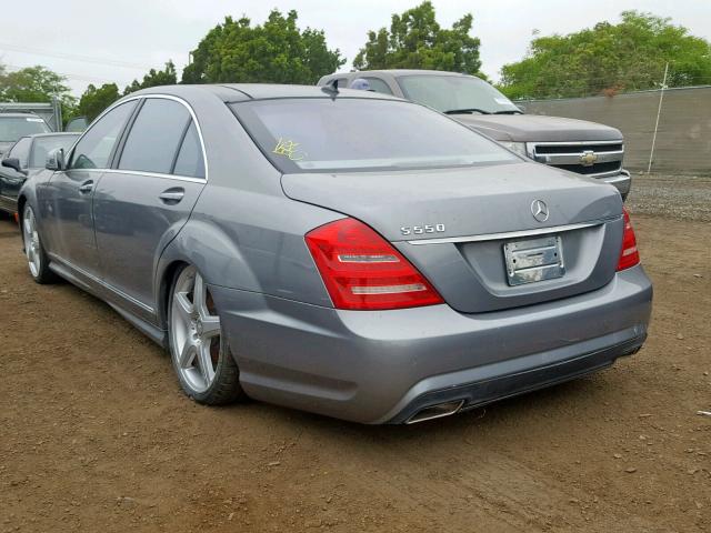 WDDNG7DB9DA515350 - 2013 MERCEDES-BENZ S 550 GRAY photo 3