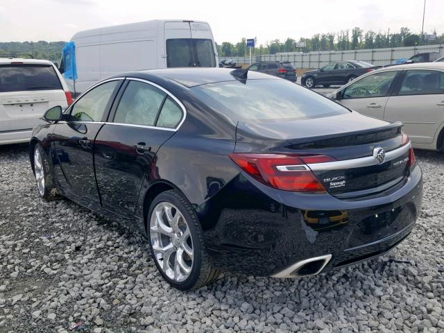 2G4GU5GXXG9205596 - 2016 BUICK REGAL GS შავი ფოტო 3