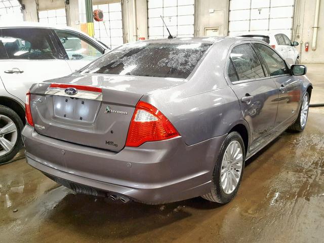 3FADP0L38AR190480 - 2010 FORD FUSION HYB GRAY photo 4