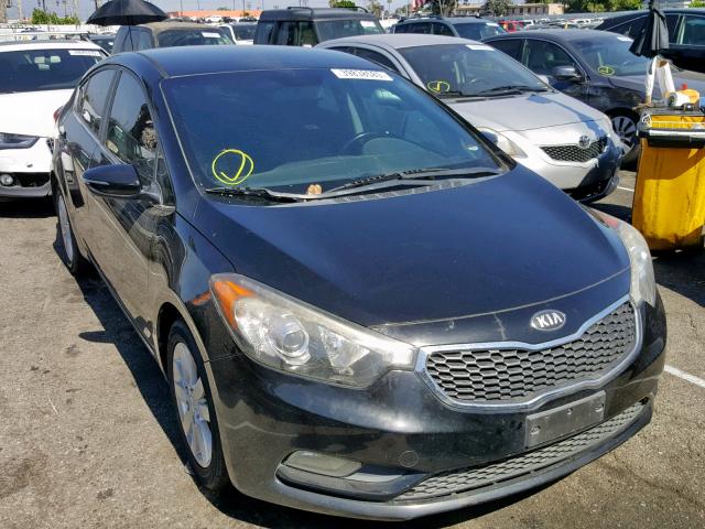 KNAFX4A85E5051681 - 2014 KIA FORTE EX BLACK photo 1