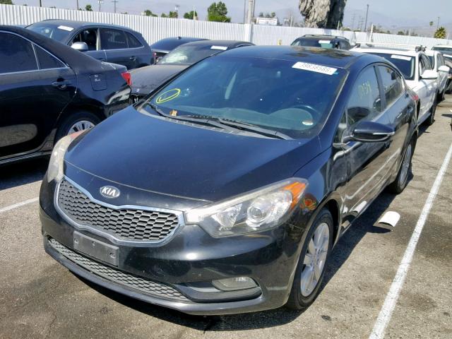 KNAFX4A85E5051681 - 2014 KIA FORTE EX BLACK photo 2