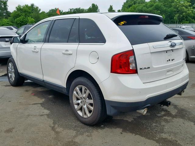 2FMDK4KC3CBA76269 - 2012 FORD EDGE LIMIT WHITE photo 3