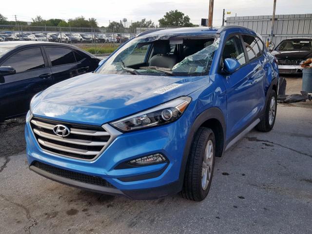 KM8J33A44HU413134 - 2017 HYUNDAI TUCSON LIM BLUE photo 2