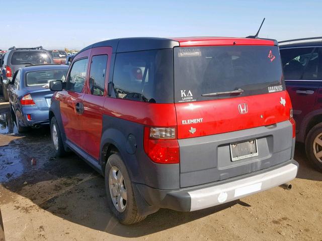 5J6YH28675L014705 - 2005 HONDA ELEMENT EX RED photo 3