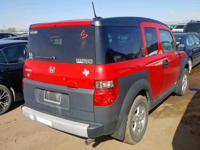 5J6YH28675L014705 - 2005 HONDA ELEMENT EX RED photo 4