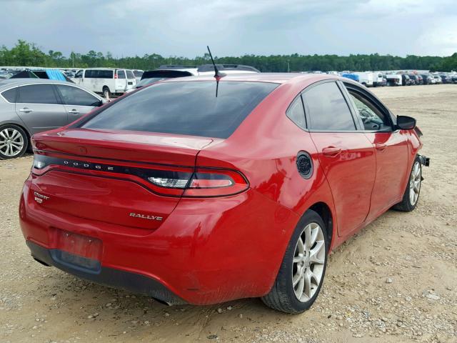 1C3CDFBA6DD154533 - 2013 DODGE DART SXT RED photo 4