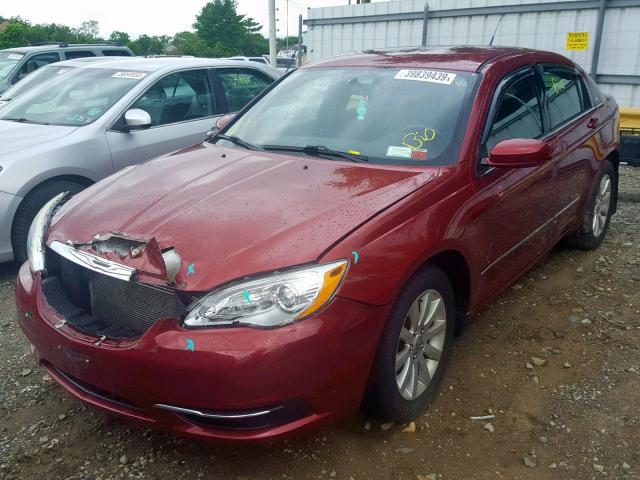 1C3BC1FG8BN505482 - 2011 CHRYSLER 200 TOURIN RED photo 2