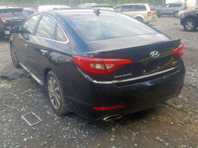 5NPE34AF6GH398674 - 2016 HYUNDAI SONATA SPO BLACK photo 3