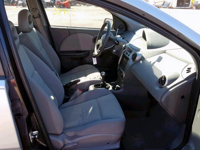 1G8AZ55F17Z141972 - 2007 SATURN ION LEVEL SILVER photo 5