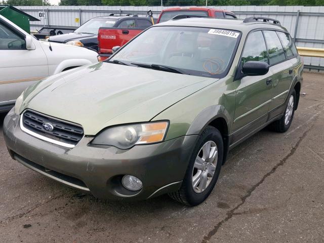 4S4BP61C557389504 - 2005 SUBARU LEGACY OUT GREEN photo 2