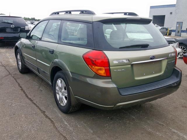 4S4BP61C557389504 - 2005 SUBARU LEGACY OUT GREEN photo 3