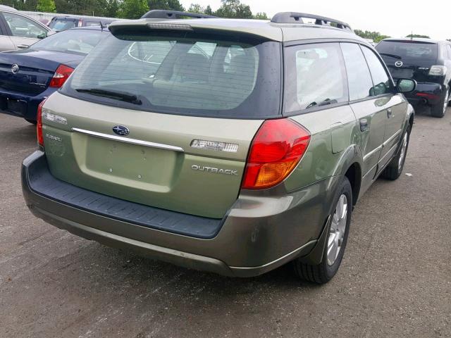 4S4BP61C557389504 - 2005 SUBARU LEGACY OUT GREEN photo 4