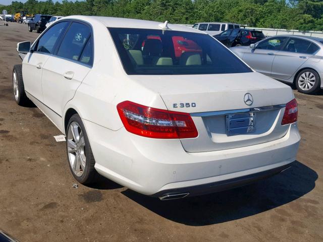 WDDHF5KB2CA572401 - 2012 MERCEDES-BENZ E 350 WHITE photo 3