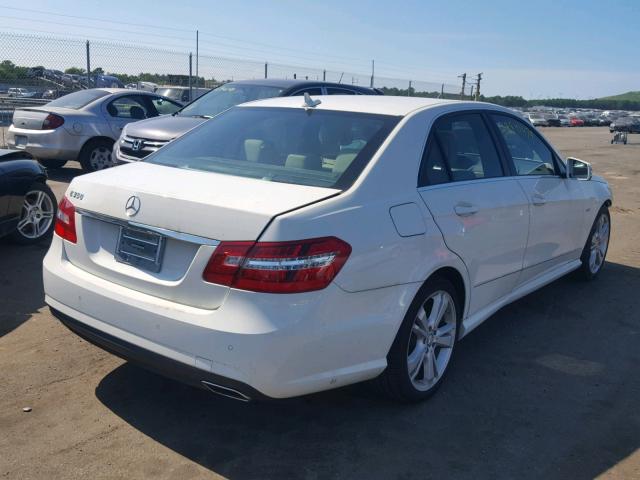 WDDHF5KB2CA572401 - 2012 MERCEDES-BENZ E 350 WHITE photo 4