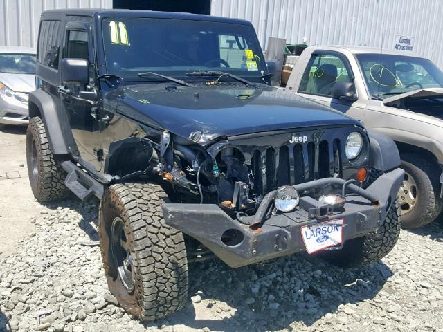 1J4AA2D10BL599252 - 2011 JEEP WRANGLER S შავი ფოტო 1