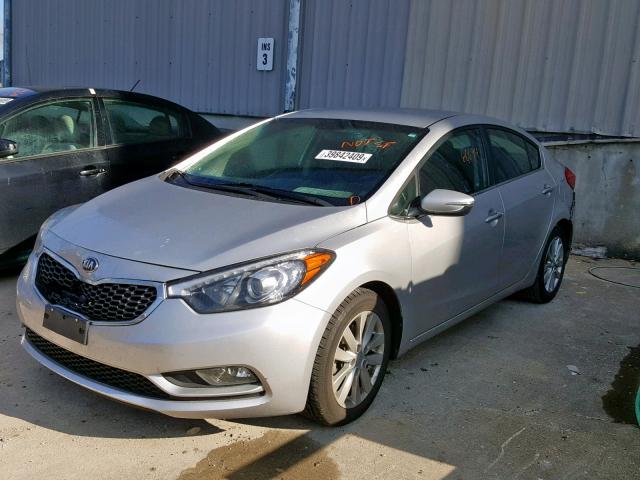 KNAFX4A81E5124769 - 2014 KIA FORTE EX SILVER photo 2