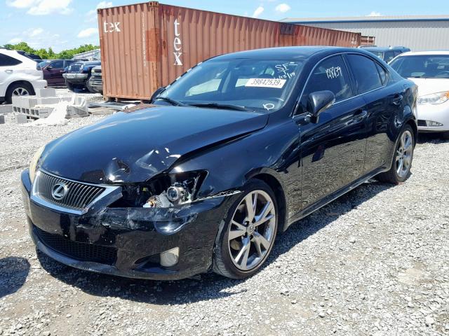 JTHBK262795098143 - 2009 LEXUS IS 250 BLACK photo 2