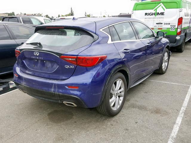 SJKCH5CP5JA050123 - 2018 INFINITI QX30 BASE BLUE photo 4