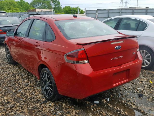 1FAHP3GN4AW135066 - 2010 FORD FOCUS SES RED photo 3