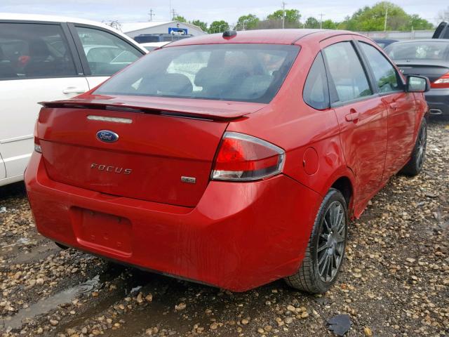 1FAHP3GN4AW135066 - 2010 FORD FOCUS SES RED photo 4