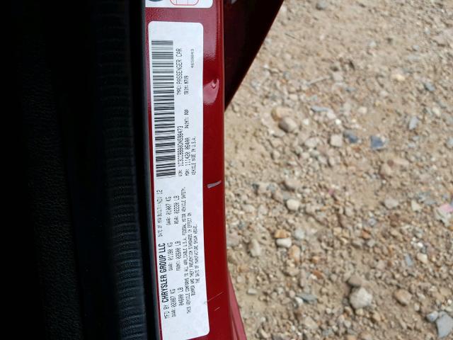 1C3CCBBB0DN598473 - 2013 CHRYSLER 200 TOURIN RED photo 10