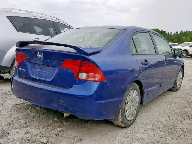 2HGFA16326H022196 - 2006 HONDA CIVIC DX V BLUE photo 4