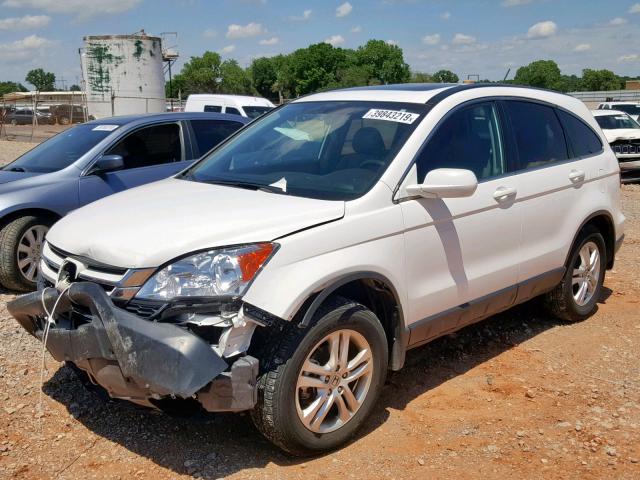 5J6RE3H70BL023995 - 2011 HONDA CR-V EXL WHITE photo 2