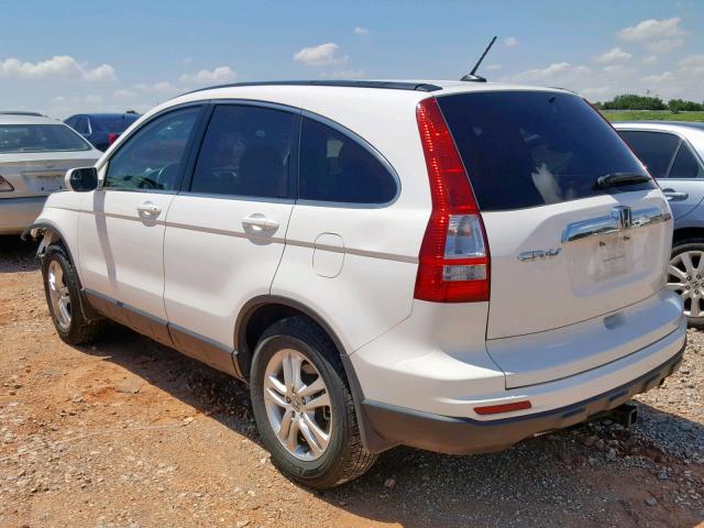 5J6RE3H70BL023995 - 2011 HONDA CR-V EXL WHITE photo 3