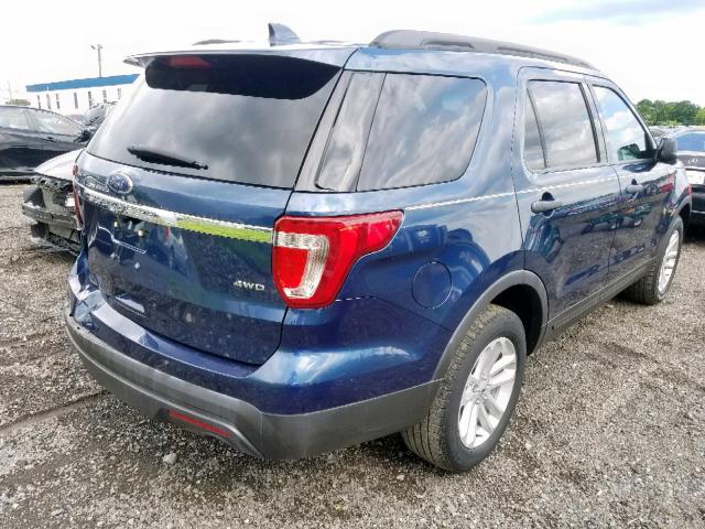 1FM5K8B88GGC60404 - 2016 FORD EXPLORER BLUE photo 4