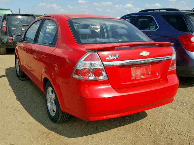 KL1TG56697B152284 - 2007 CHEVROLET AVEO LT RED photo 3