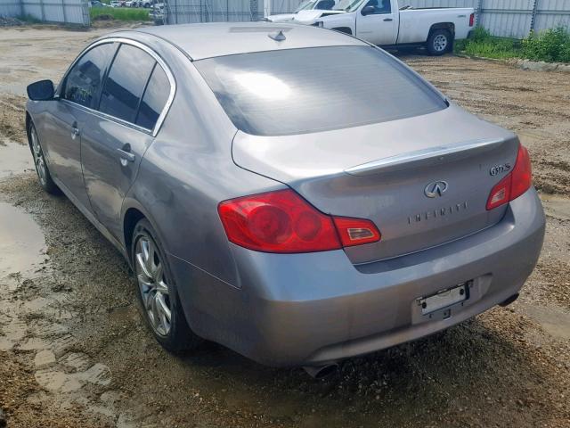 JNKCV61F09M352228 - 2009 INFINITI G37 GRAY photo 3