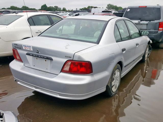 4A3AA36G32E167589 - 2002 MITSUBISHI GALANT DE SILVER photo 4