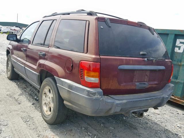 1J4G258S2XC684936 - 1999 JEEP GRAND CHER MAROON photo 3