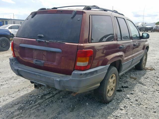 1J4G258S2XC684936 - 1999 JEEP GRAND CHER MAROON photo 4