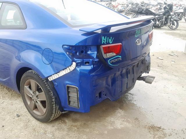 KNAFU6A23C5598946 - 2012 KIA FORTE EX BLUE photo 10