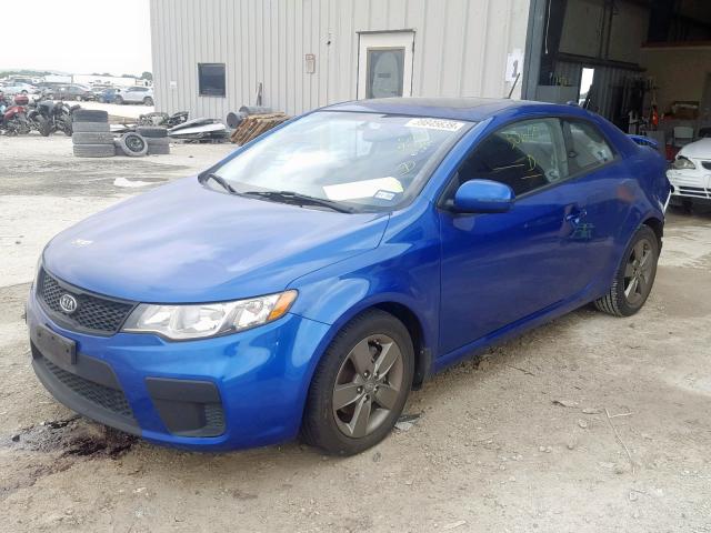 KNAFU6A23C5598946 - 2012 KIA FORTE EX BLUE photo 2