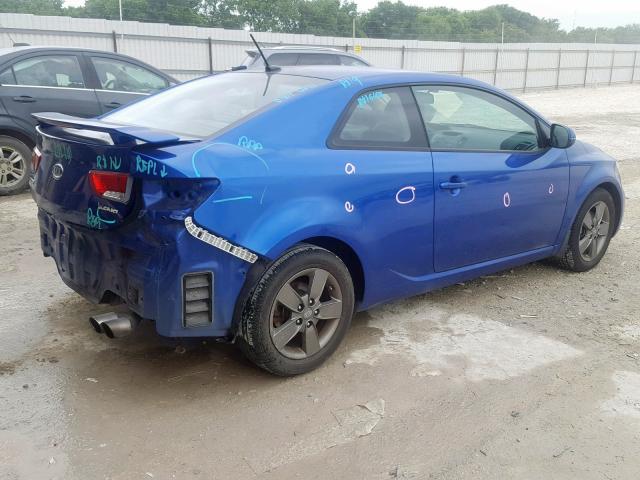 KNAFU6A23C5598946 - 2012 KIA FORTE EX BLUE photo 4