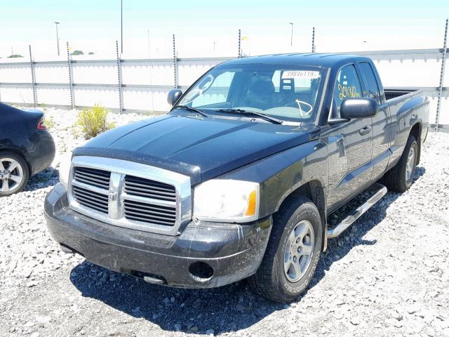 1D7HW42N06S549153 - 2006 DODGE DAKOTA SLT BLACK photo 2