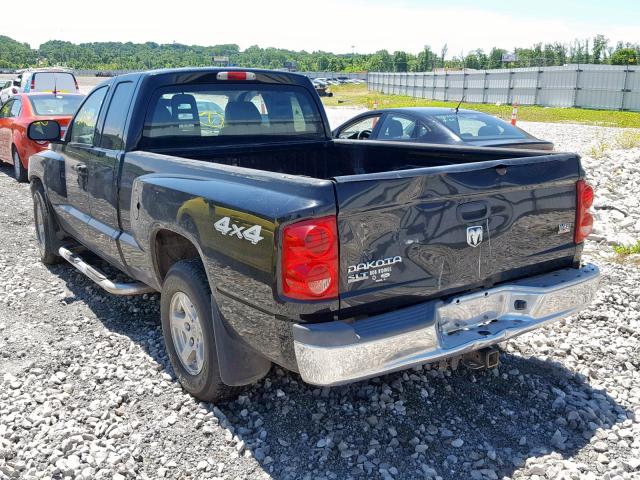 1D7HW42N06S549153 - 2006 DODGE DAKOTA SLT BLACK photo 3